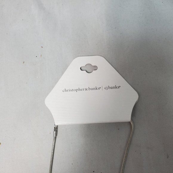 Christopher & Banks silver chain and pink metal piano bar necklace - Picture 5 of 6